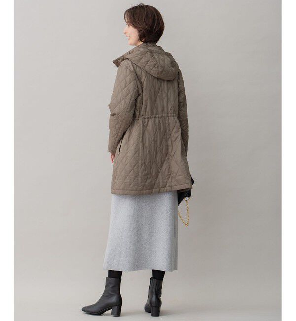 自由区「【洗える】ブライトキルト フード付きコート」|ミリタリー・モッズコート|