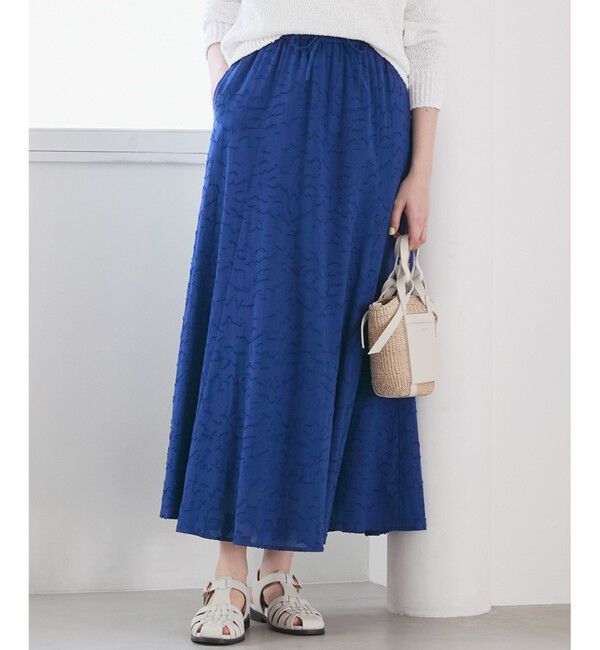 23区「【SLOW/一部店舗限定】コットンジャカード スカート」|スカート|ブルー系