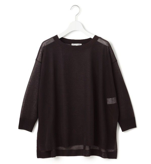 23区「【洗える】シャイニーシアー ボートネック ニット」|ニット・セーター|