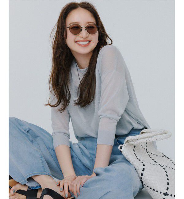 23区「【洗える】シャイニーシアー ボートネック ニット」|ニット・セーター|