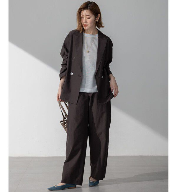 23区「【洗える】シャイニーシアー ボートネック ニット」|ニット・セーター|