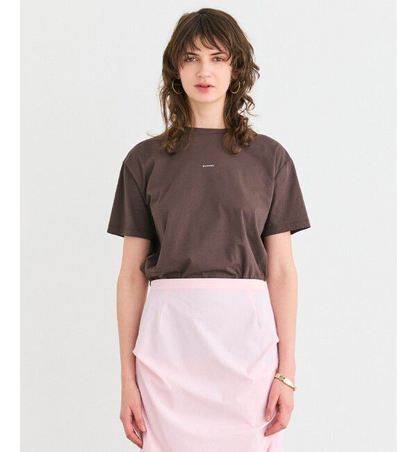 BEIGE,「【洗える】CAMPANULA / メッセージプリントTシャツ」|Tシャツ・カットソー|Brown