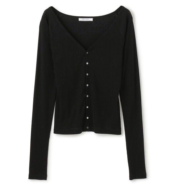 BEIGE,「【洗える・BAILA 10月号掲載】MARINO / 2WAYリブコンパクトカーディガン」|Tシャツ・カットソー|