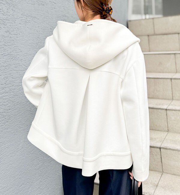 NOLLEY'S「【追加】ウォッシャブルエアボールフードブルゾン」|ブルゾン・スタジャン|オフホワイト