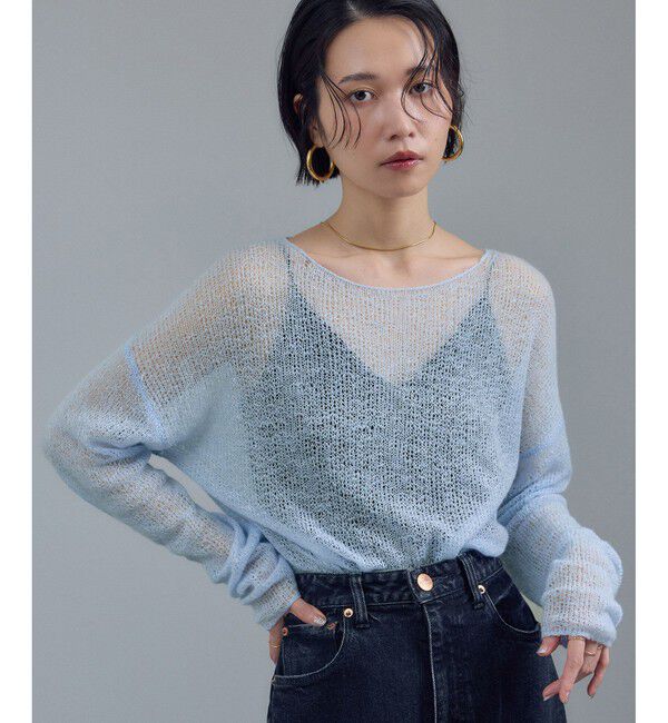 SALON adam et rope'「カシミヤリネンシアーニットプルオーバー」|ニット・セーター|