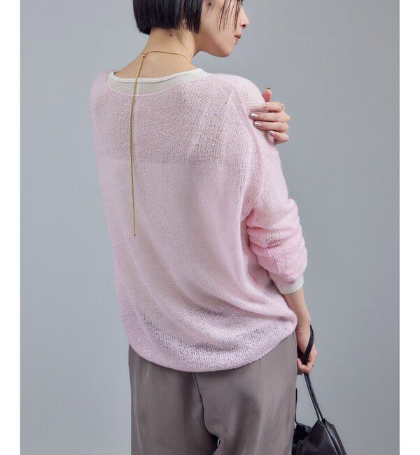 SALON adam et rope'「カシミヤリネンシアーニットプルオーバー」|ニット・セーター|