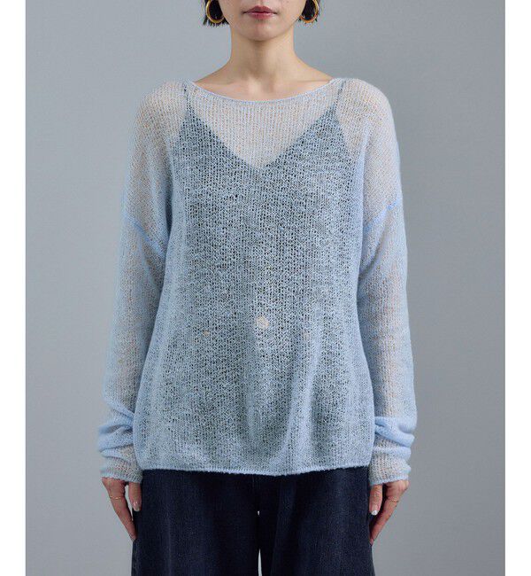 SALON adam et rope'「カシミヤリネンシアーニットプルオーバー」|ニット・セーター|