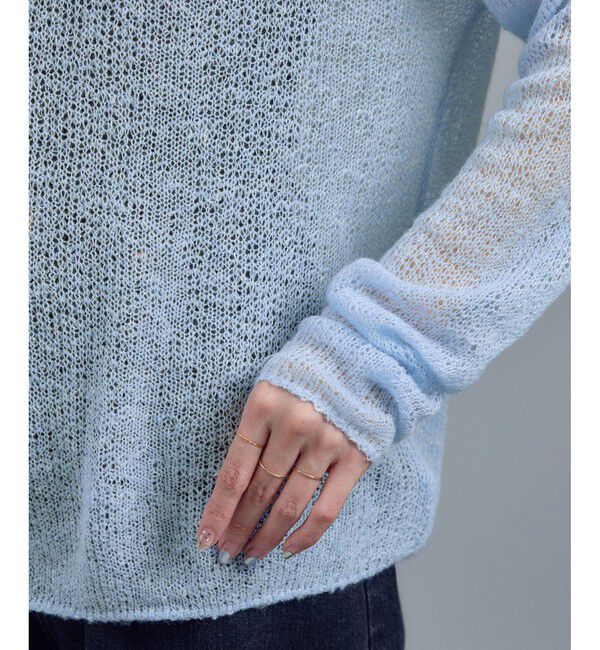 SALON adam et rope'「カシミヤリネンシアーニットプルオーバー」|ニット・セーター|