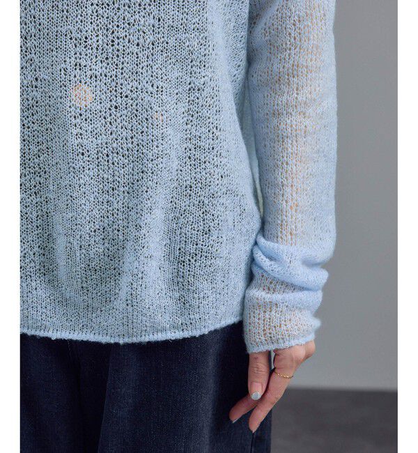 SALON adam et rope'「カシミヤリネンシアーニットプルオーバー」|ニット・セーター|