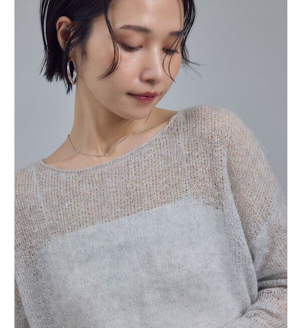 SALON adam et rope'「カシミヤリネンシアーニットプルオーバー」|ニット・セーター|