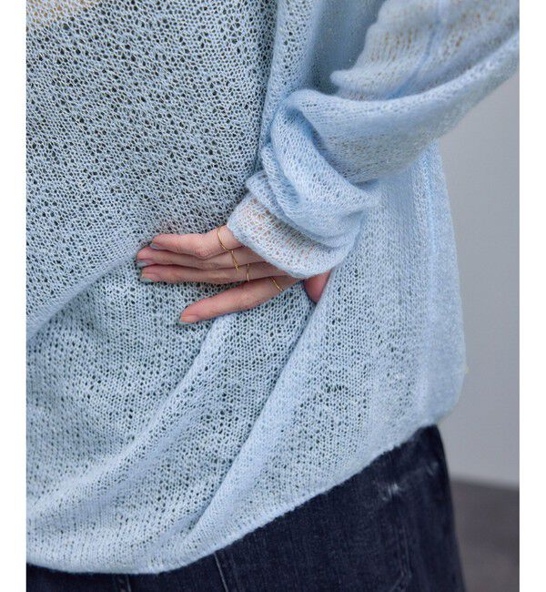 SALON adam et rope'「カシミヤリネンシアーニットプルオーバー」|ニット・セーター|