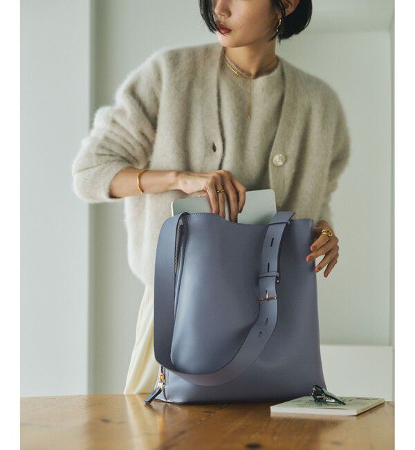 ROPE「【E'POR】Y BAG Shoulder Large【通勤】【A4対応】【ドラマ着用】」|ショルダー・メッセンジャー|ブルー系(45)