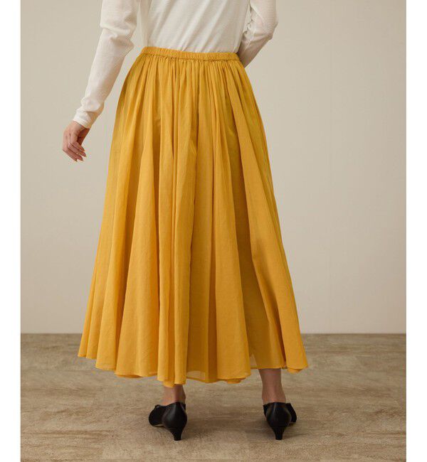 ROPE「コットンオーガンジーシアーボリュームスカート/イージーケア」|スカート|