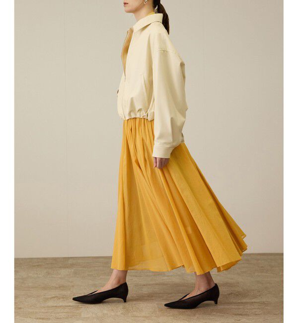 ROPE「コットンオーガンジーシアーボリュームスカート/イージーケア」|スカート|