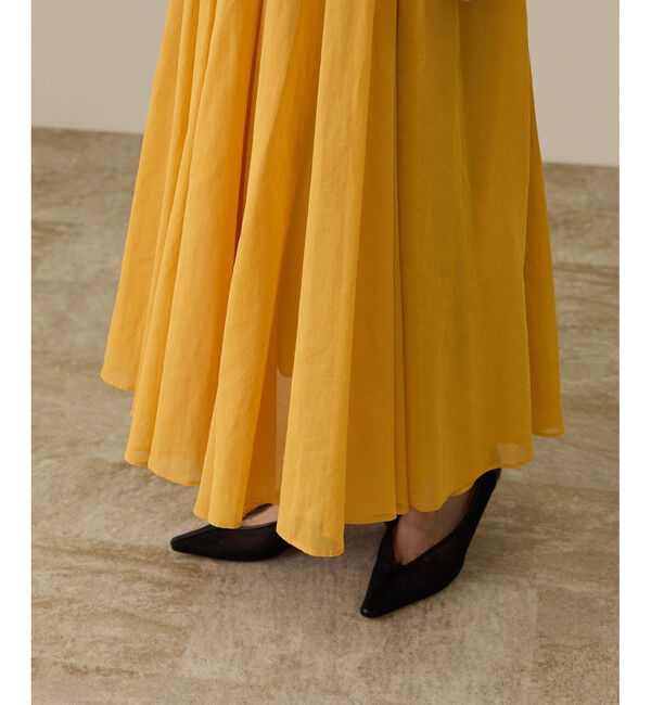 ROPE「コットンオーガンジーシアーボリュームスカート/イージーケア」|スカート|