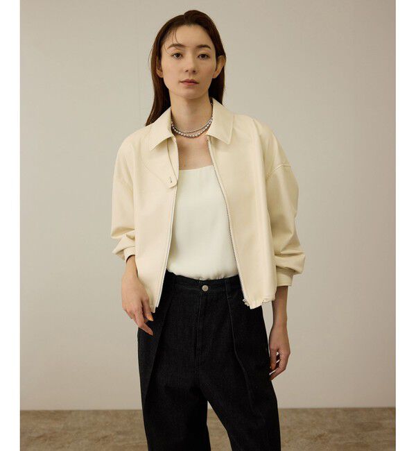 ROPE「シンセティックレザーブルゾン」|ブルゾン・スタジャン|