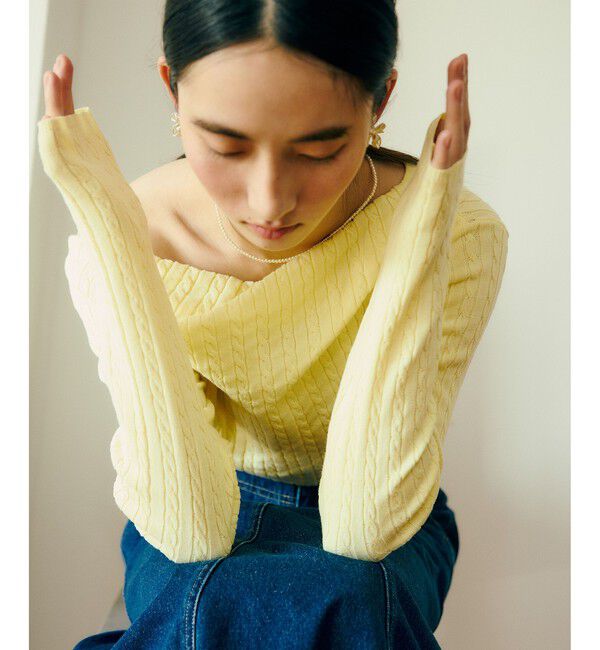 VIS「【POLO BCS】ケーブルドレープトップス/WEB限定カラー」|ニット・セーター|