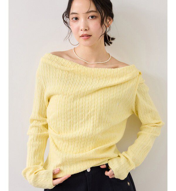 VIS「【POLO BCS】ケーブルドレープトップス/WEB限定カラー」|ニット・セーター|