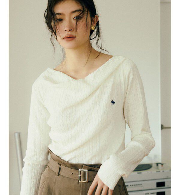 VIS「【POLO BCS】ケーブルドレープトップス/WEB限定カラー」|ニット・セーター|