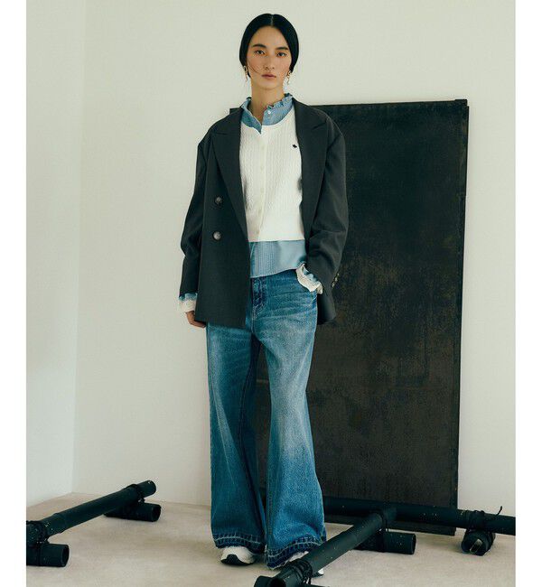 VIS「【POLO BCS】ミニケーブルノーカラーカーディガン」|カーディガン|