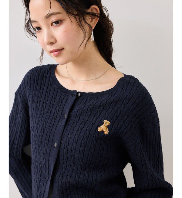 VIS「【POLO BCS】ミニケーブルノーカラーカーディガン」|カーディガン|