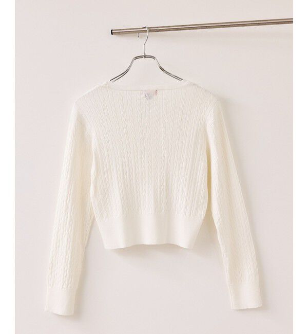 VIS「【POLO BCS】ミニケーブルノーカラーカーディガン」|カーディガン|