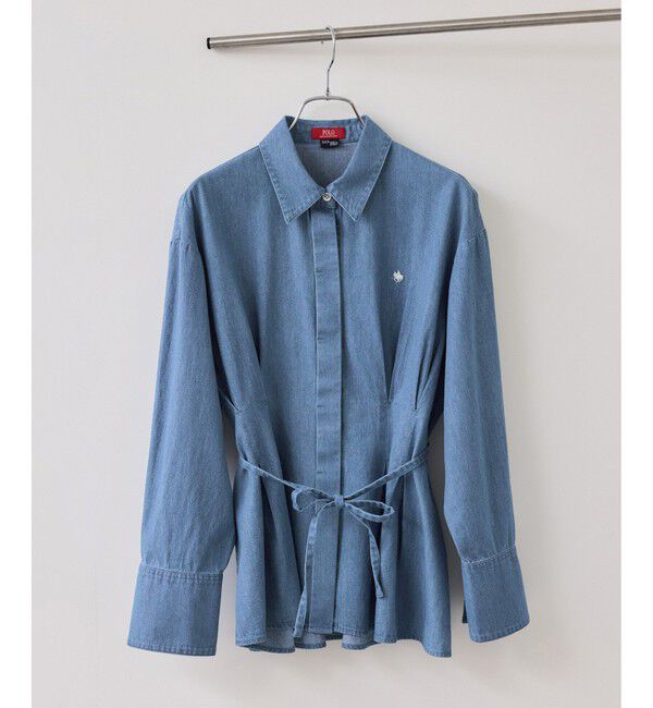 VIS「【POLO BCS】ベルト付きウエストタックシャツ/WEB限定カラー」|シャツ・ブラウス|