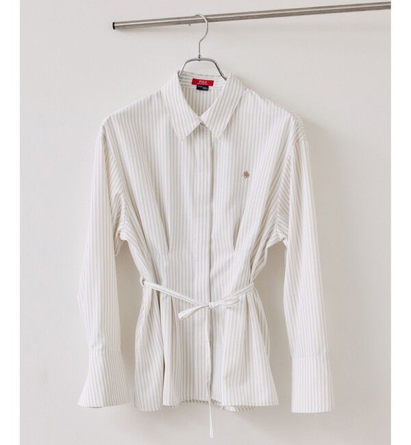 VIS「【POLO BCS】ベルト付きウエストタックシャツ/WEB限定カラー」|シャツ・ブラウス|
