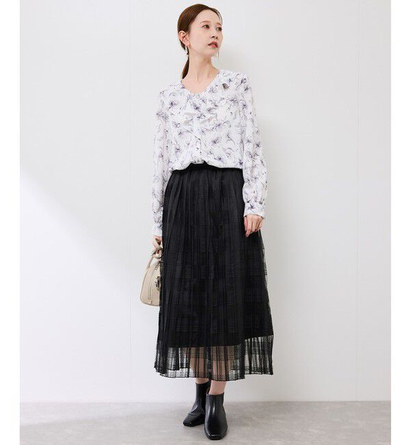 Rope&rsquo;Picnic「レースプリーツロングスカート」|スカート|