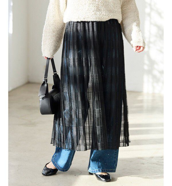 Rope&rsquo;Picnic「レースプリーツロングスカート」|スカート|