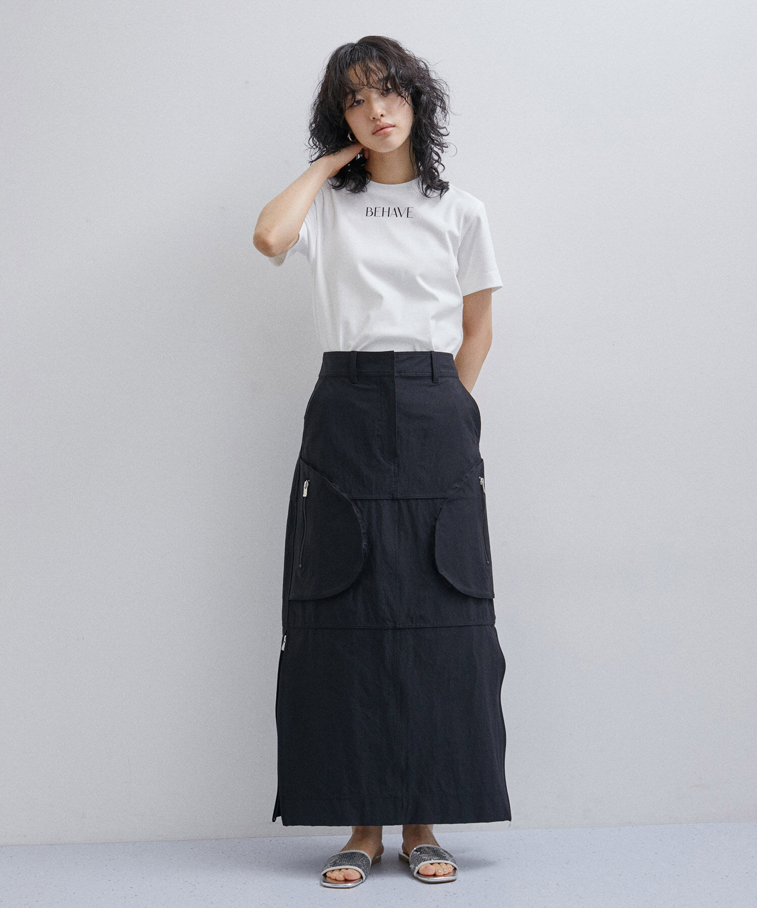 ADAM ET ROPE'「プリントコンパクトTEE」|Tシャツ・カットソー|