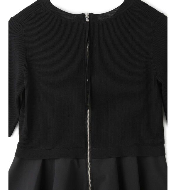 ADAM ET ROPE'「ペプラムコンビハーフスリーブニット」|ニット・セーター|