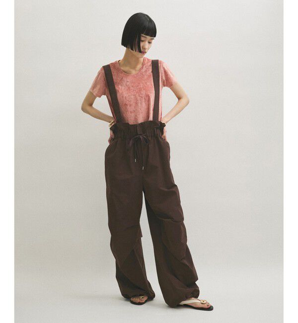 ADAM ET ROPE'「サスペンダーナイロンパンツ」|チノ|