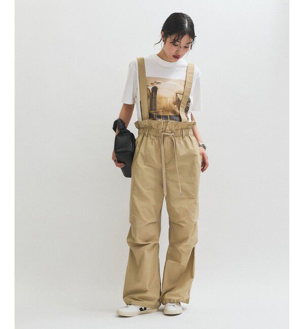 ADAM ET ROPE'「サスペンダーナイロンパンツ」|チノ|