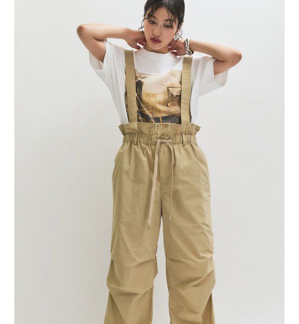 ADAM ET ROPE'「サスペンダーナイロンパンツ」|チノ|