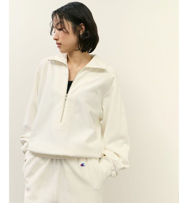 ADAM ET ROPE'「【Champion for ADAM ET ROPE'】別注 SWEAT HALF ZIP」|スウェット・ジャージ|