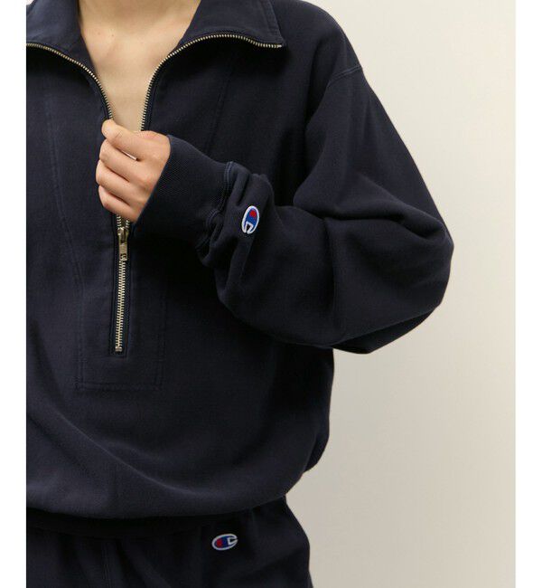 ADAM ET ROPE'「【Champion for ADAM ET ROPE'】別注 SWEAT HALF ZIP」|スウェット・ジャージ|