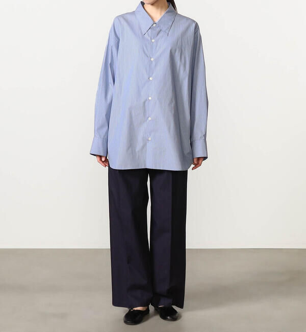  「SOPHIE TALKS ABOUT THE WEATHER | ストライプ オーバーサイズシャツ WOMEN」|シャツ・ブラウス|