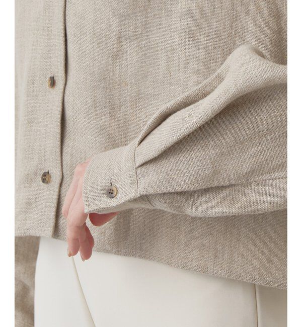 Drawing Numbers「【Drawing Numbers】ヘビーリネンタイブラウス」|シャツ・ブラウス|