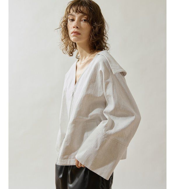 Drawing Numbers「【Drawing Numbers】コットンリネンデニムセーラージャケット」|その他|