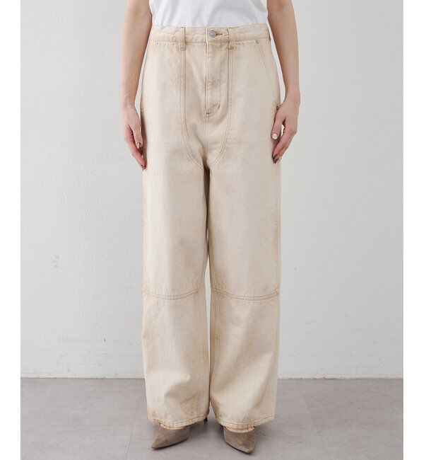  「サンフェードダブルニーパンツ」|デニム|