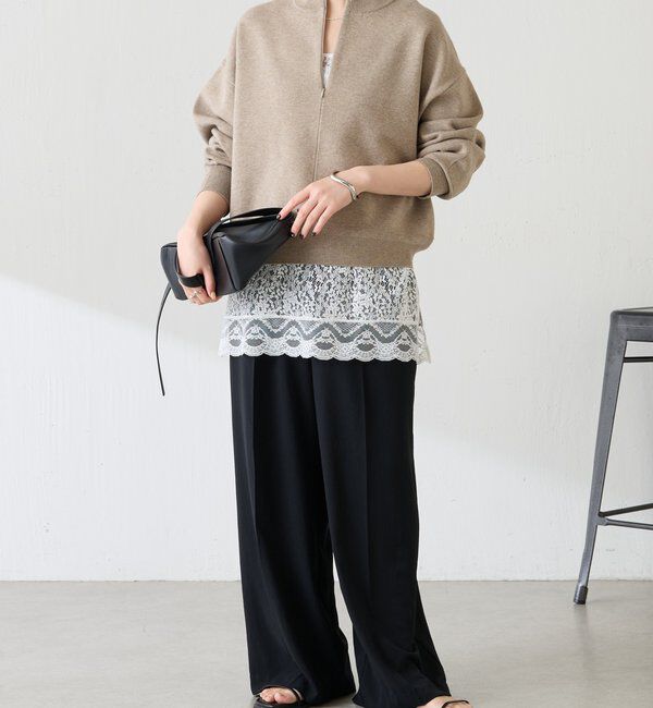  「ジップスウェットライクニット」|ニット・セーター|