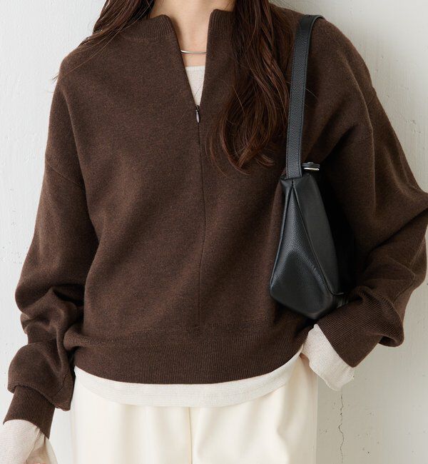  「ジップスウェットライクニット」|ニット・セーター|