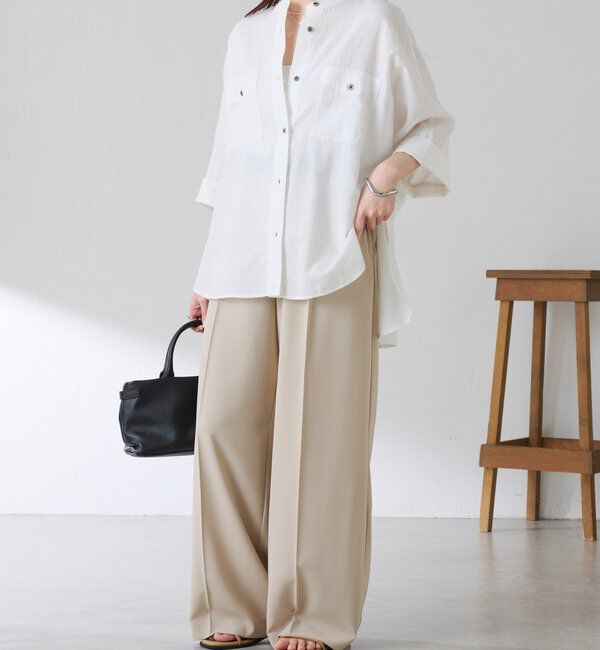  「【丈を変えられる】Q.anosライトデニムドルマンシャツ」|シャツ・ブラウス|