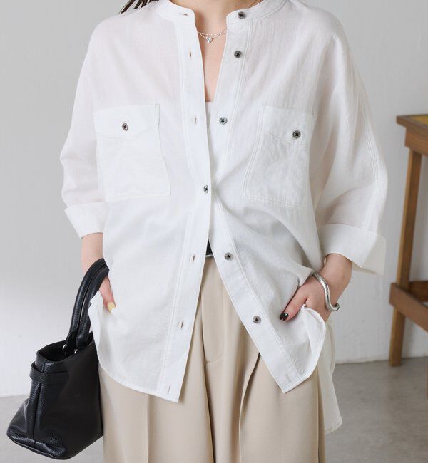  「【丈を変えられる】Q.anosライトデニムドルマンシャツ」|シャツ・ブラウス|