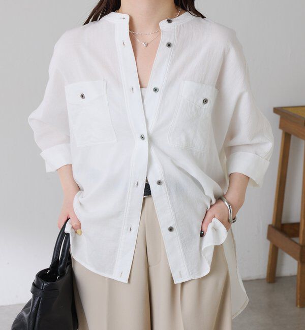  「【丈を変えられる】Q.anosライトデニムドルマンシャツ」|シャツ・ブラウス|