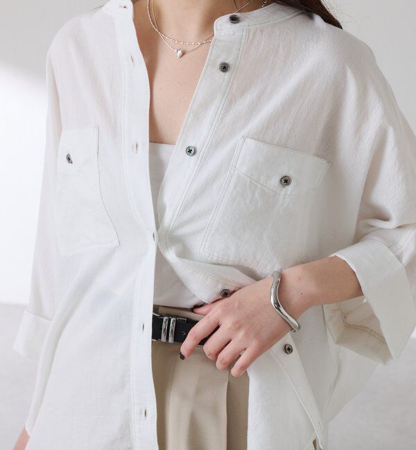  「【丈を変えられる】Q.anosライトデニムドルマンシャツ」|シャツ・ブラウス|