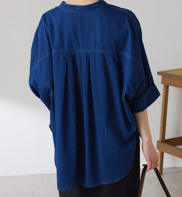  「【丈を変えられる】Q.anosライトデニムドルマンシャツ」|シャツ・ブラウス|