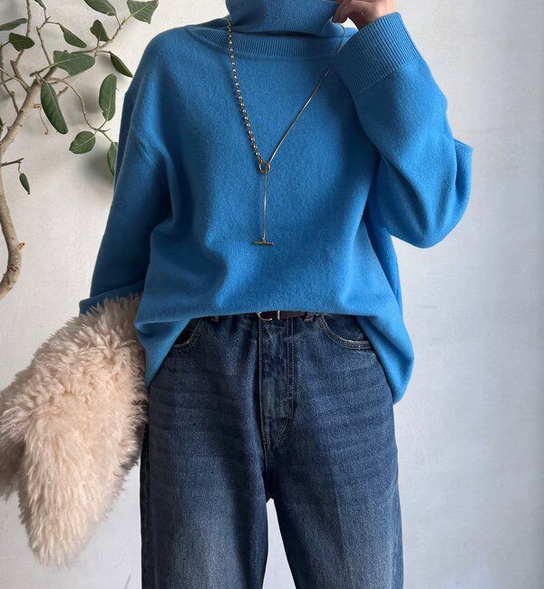  「ウール混タートルチュニック」|ニット・セーター|