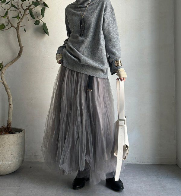  「ウール混タートルチュニック」|ニット・セーター|